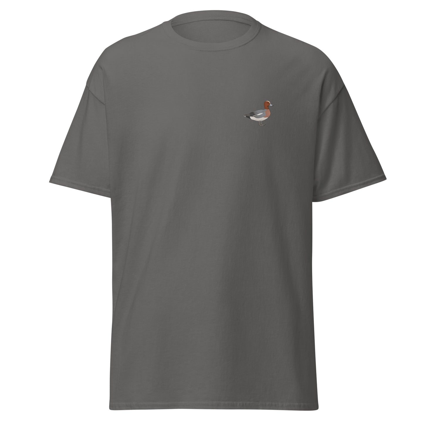 Wigeon unisex bird T-shirt in Charcoal