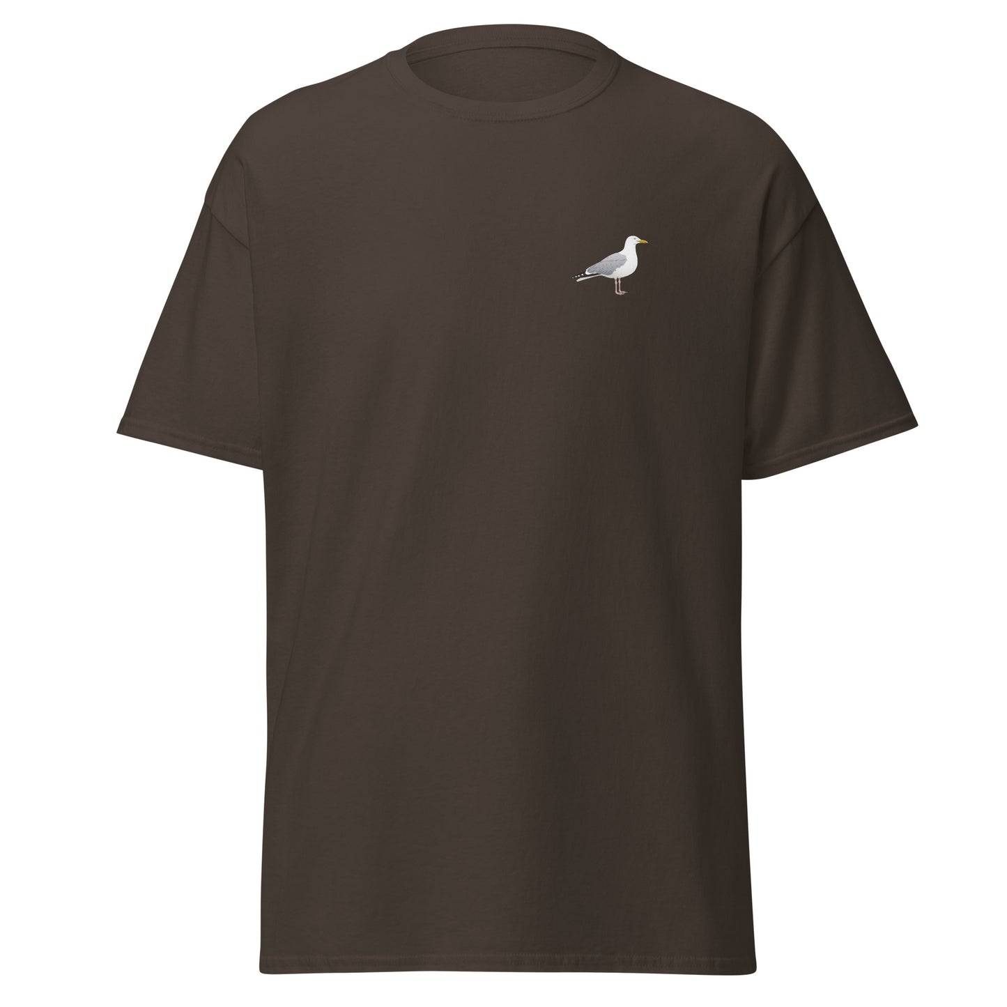 Herring Gull unisex bird T-shirt in Dark Chocolate