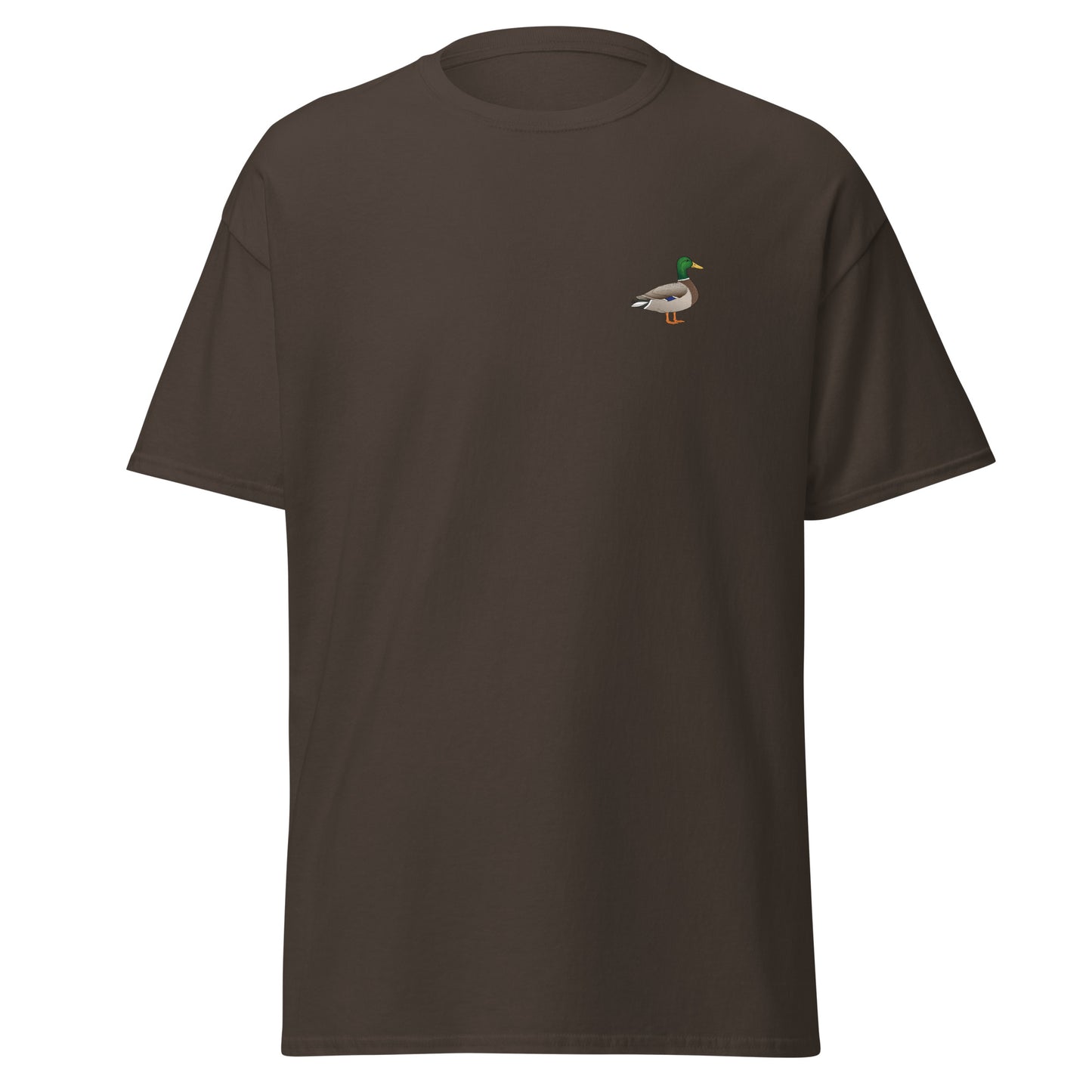 Mallard unisex bird T-shirt in Dark Chocolate