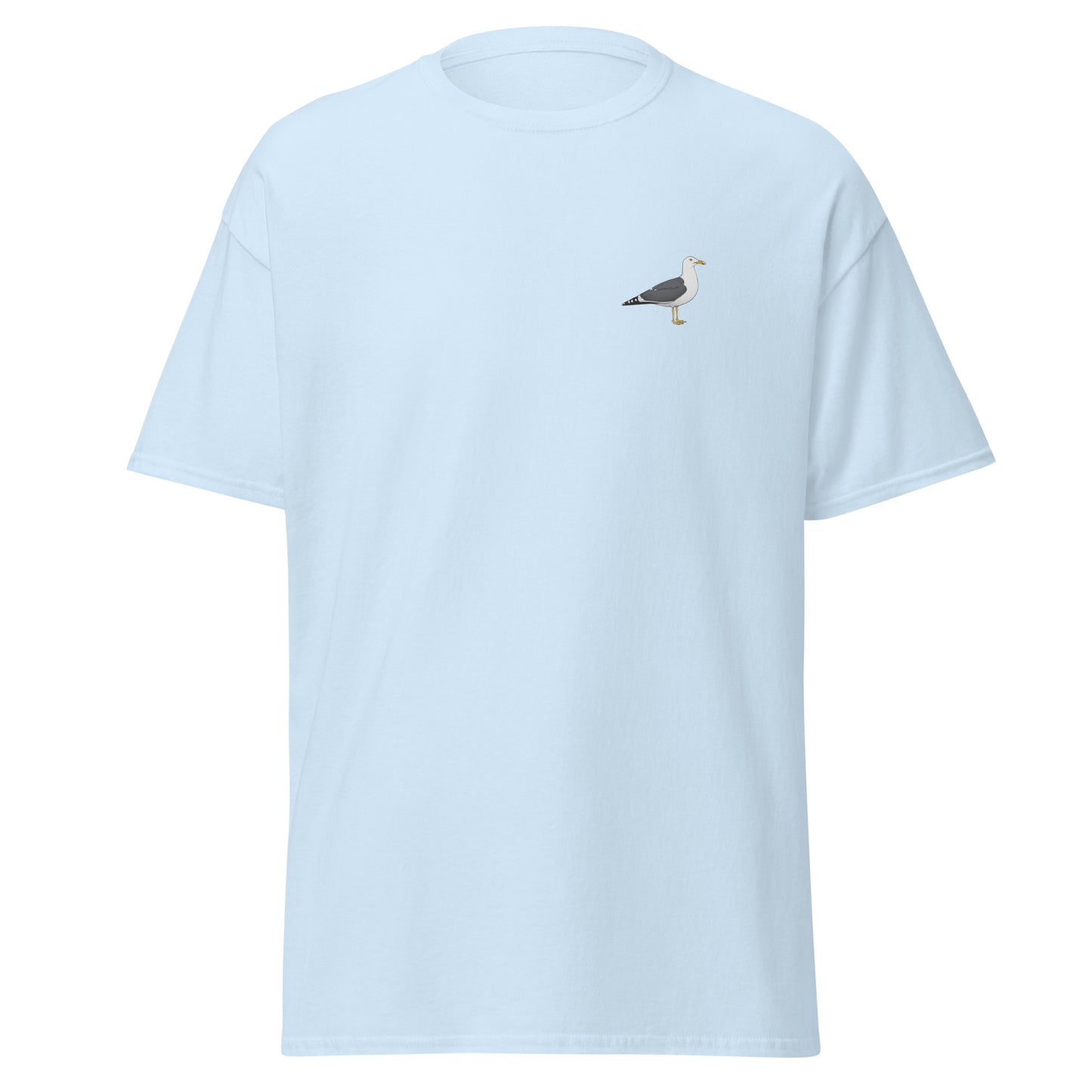 Lesser Black-backed Gull unisex bird T-shirt in Light Blue