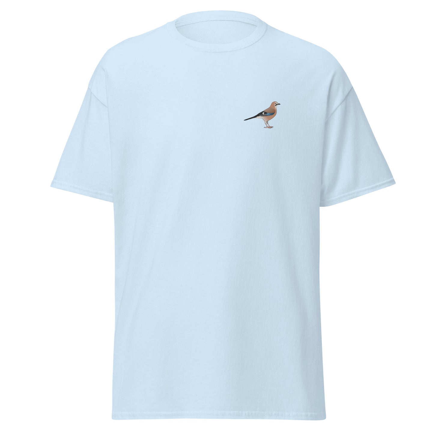 Jay unisex bird T-shirt in Light Blue