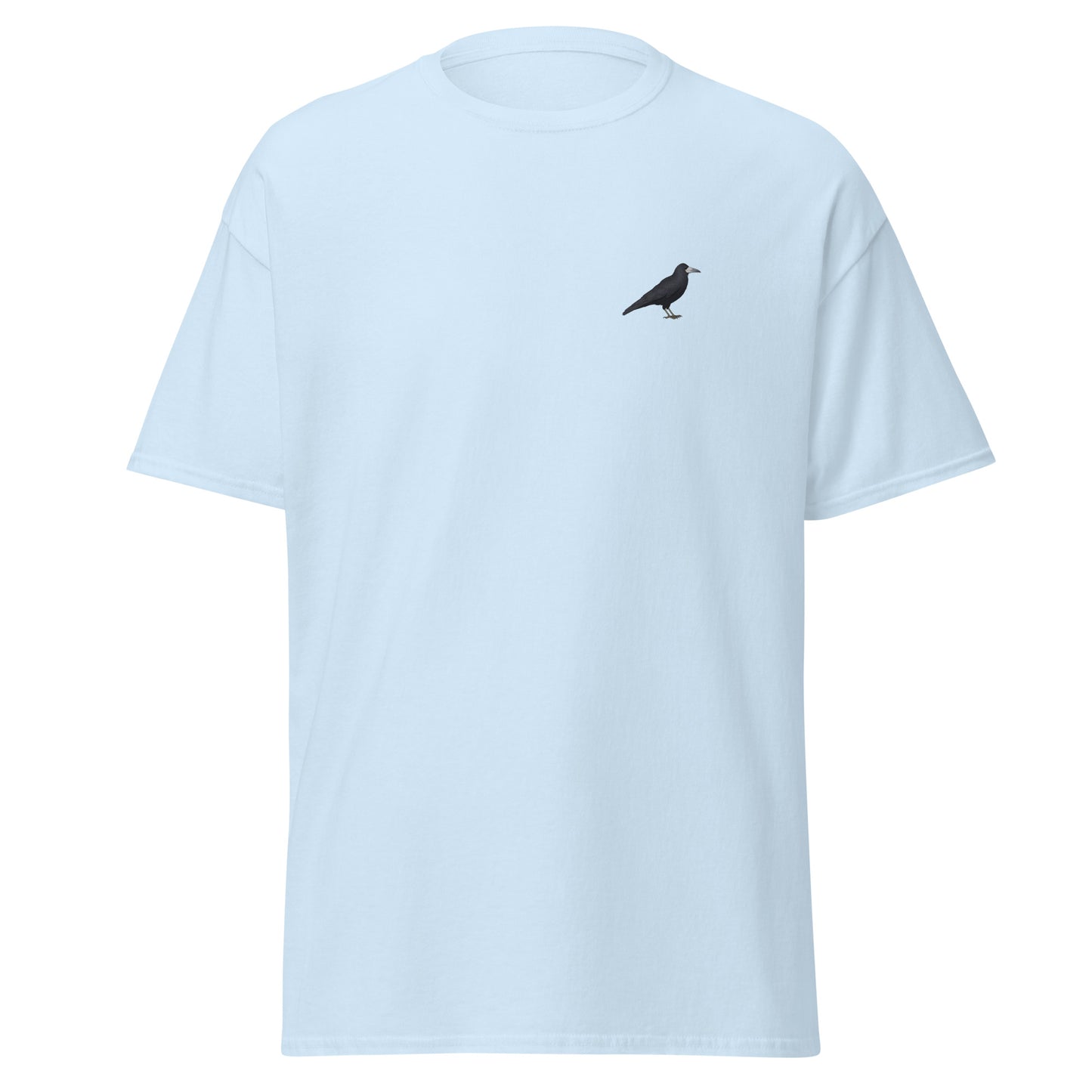 Rook unisex bird T-shirt in Light Blue