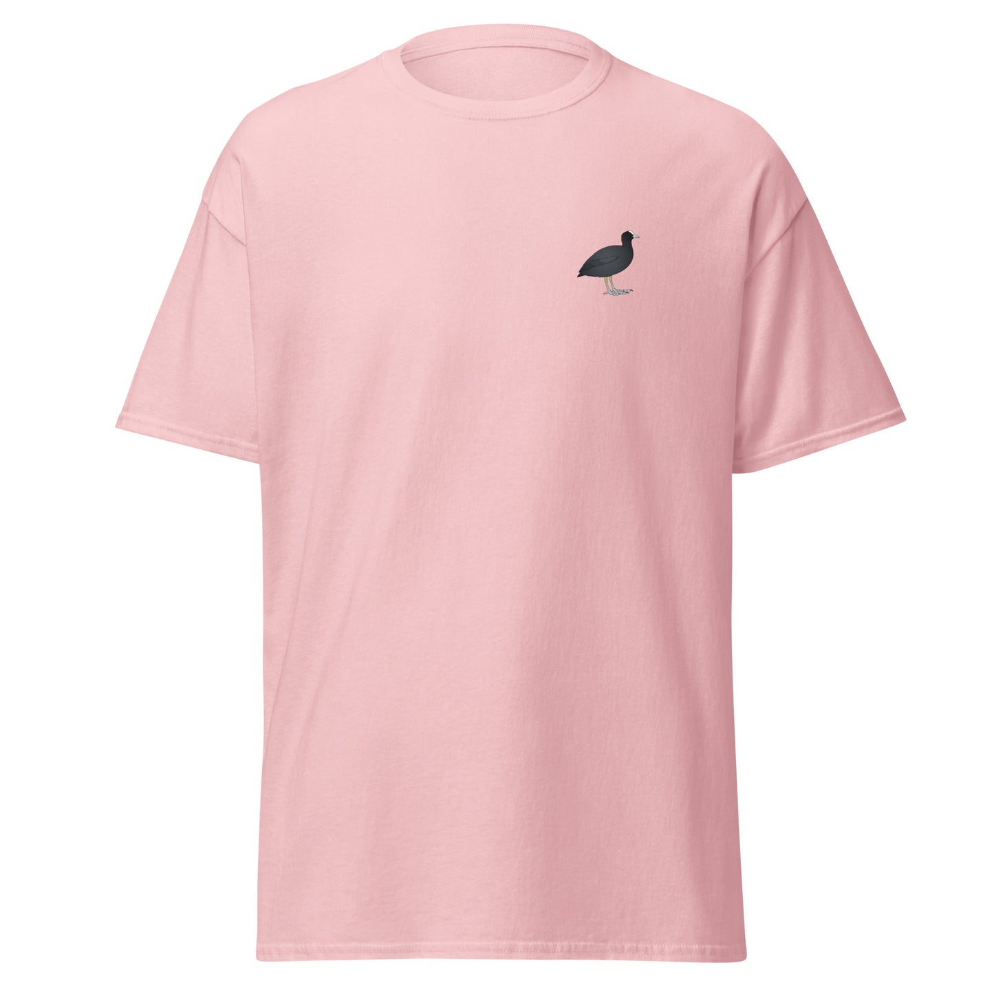 Coot unisex bird T-shirt in Light Pink