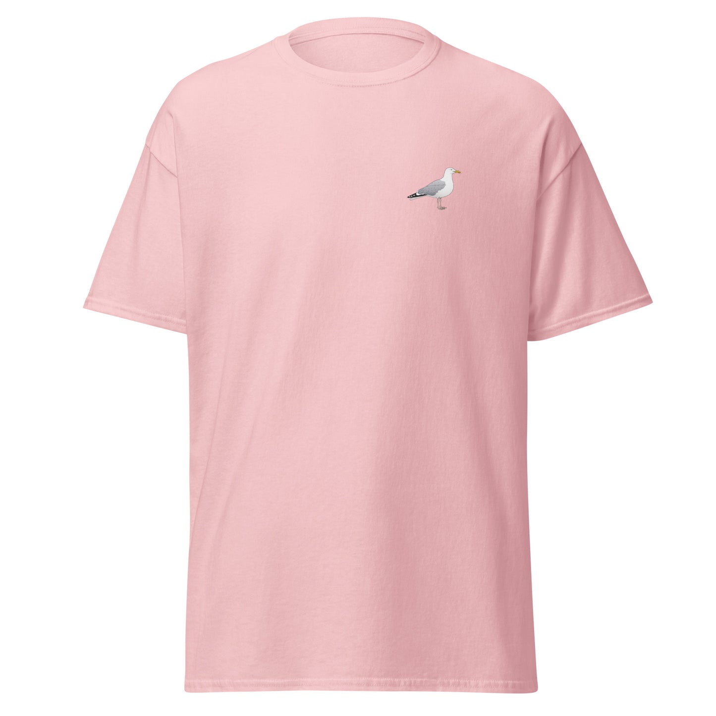 Herring Gull unisex bird T-shirt in Light Pink