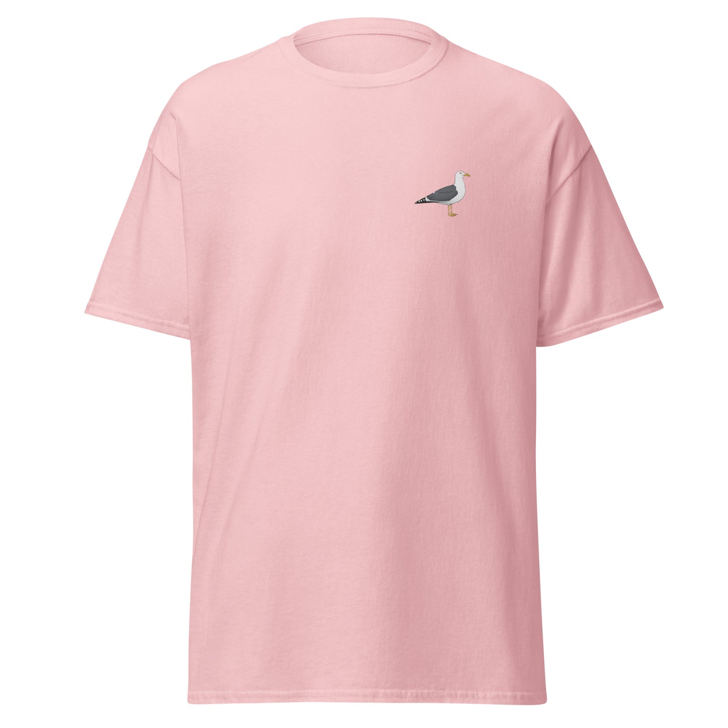 Lesser Black-backed Gull unisex bird T-shirt in Light Pink