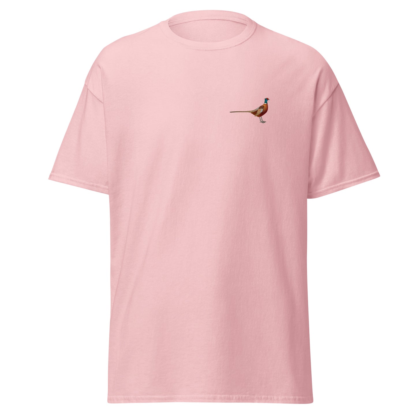 Pheasant unisex bird T-shirt in Light Pink