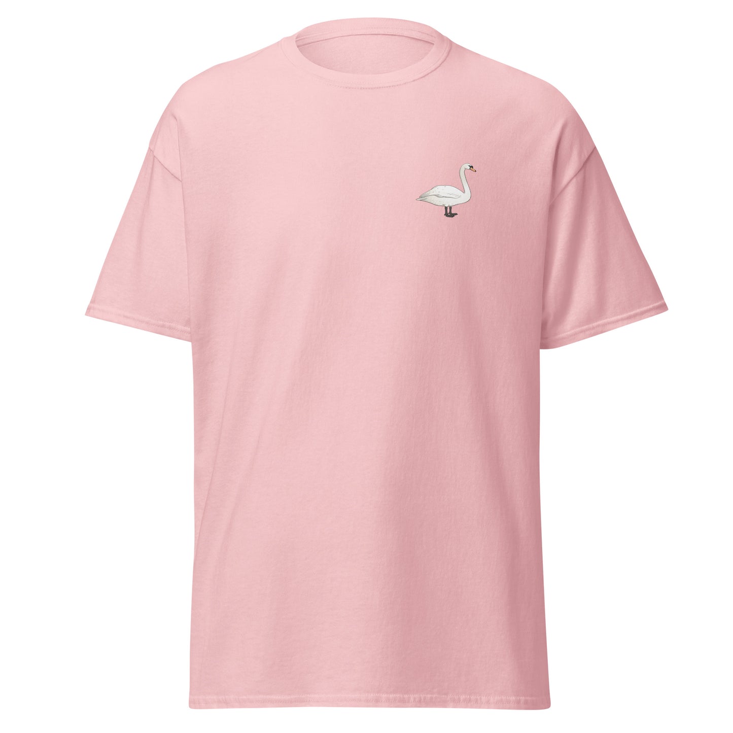 Mute Swan unisex bird T-shirt in Light Pink