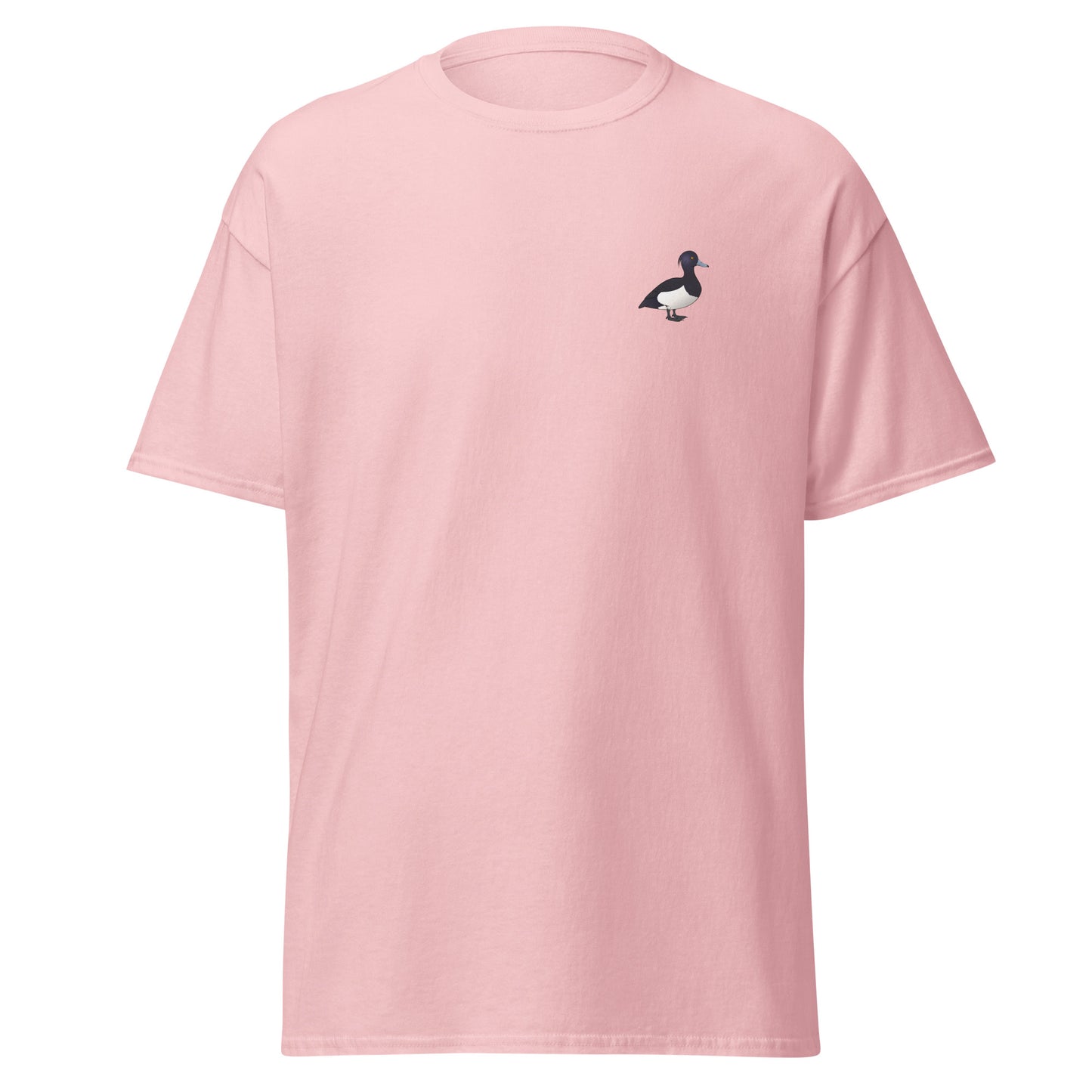 Tufted Duck unisex bird T-shirt in Light Pink