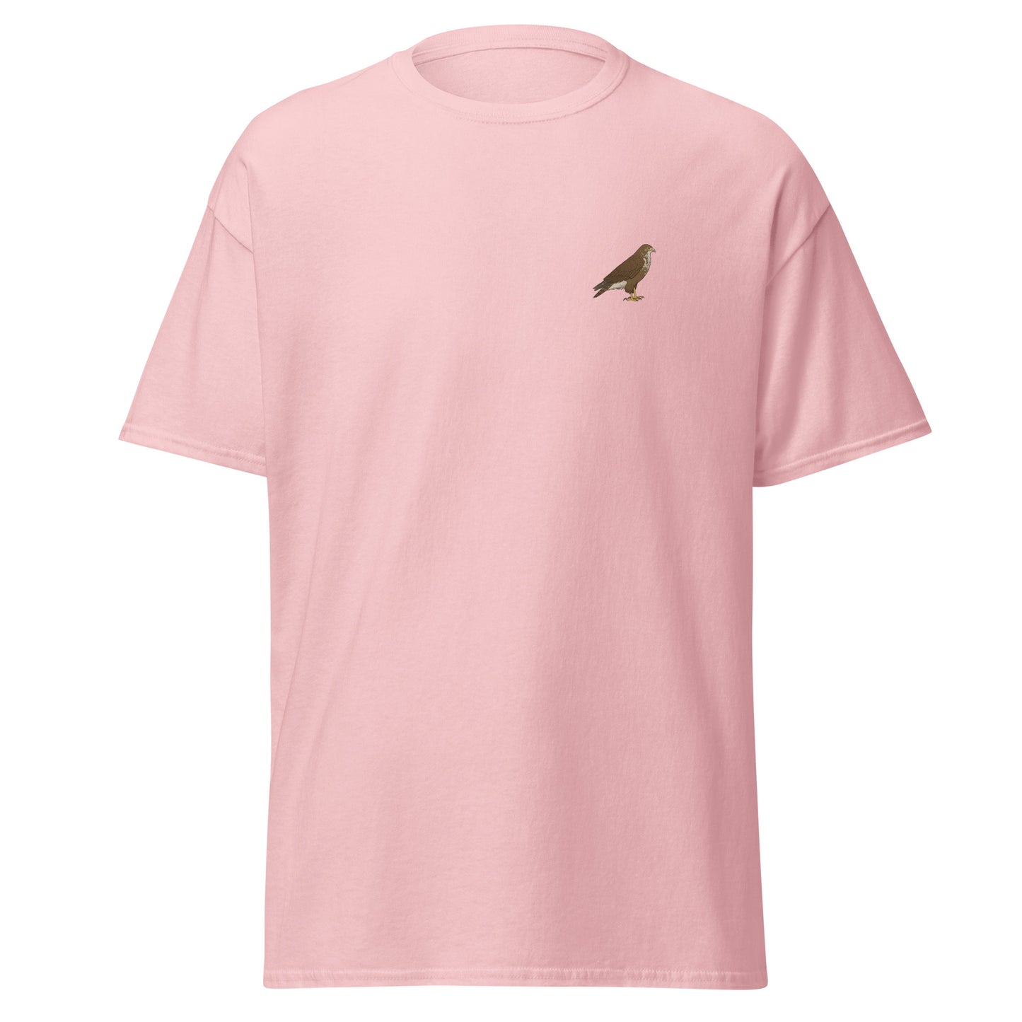 Buzzard unisex bird T-shirt in Light Pink