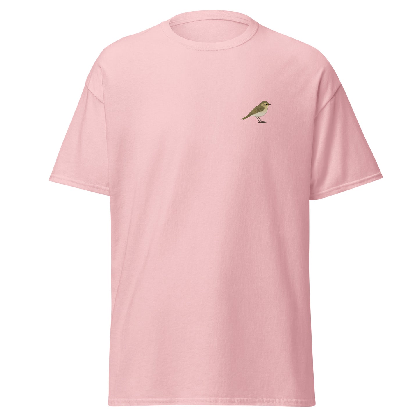Chiffchaff unisex bird T-shirt in Light Pink