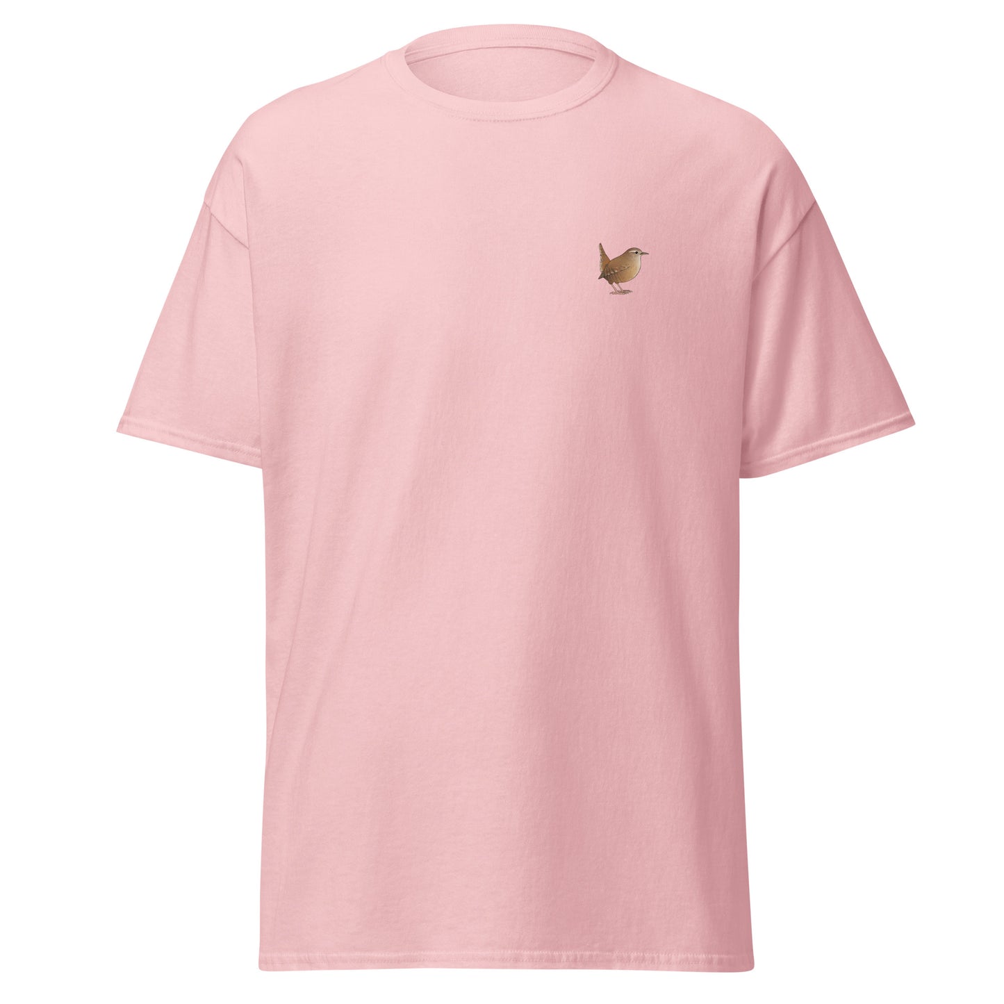Wren unisex bird T-shirt in Light Pink