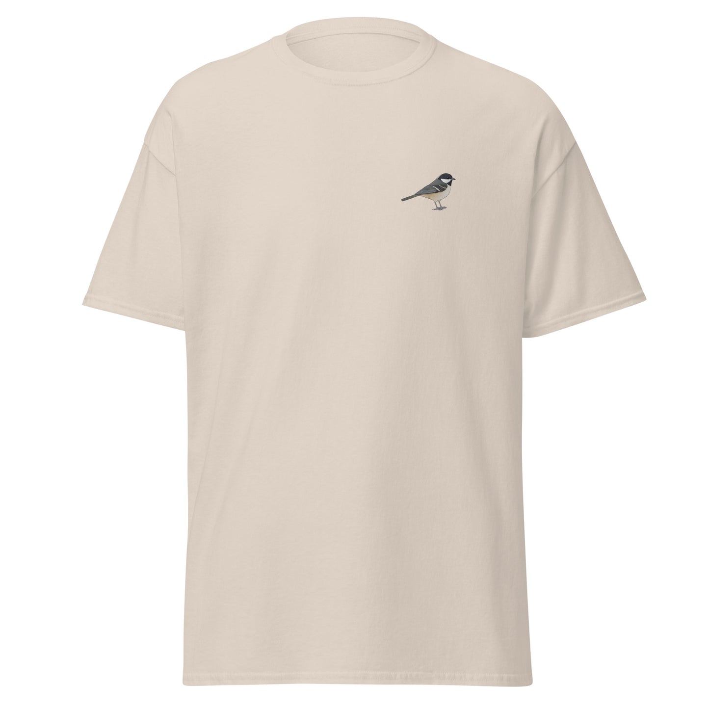 Coal Tit unisex bird T-shirt in Natural