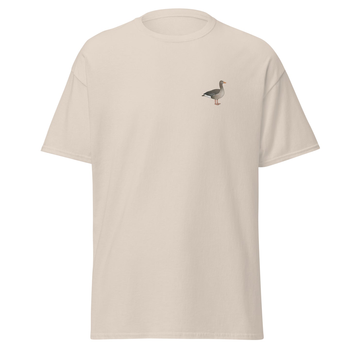 Greylag Goose unisex bird T-shirt in Natural