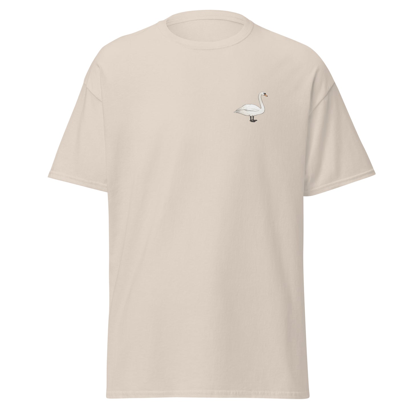 Mute Swan unisex bird T-shirt in Natural