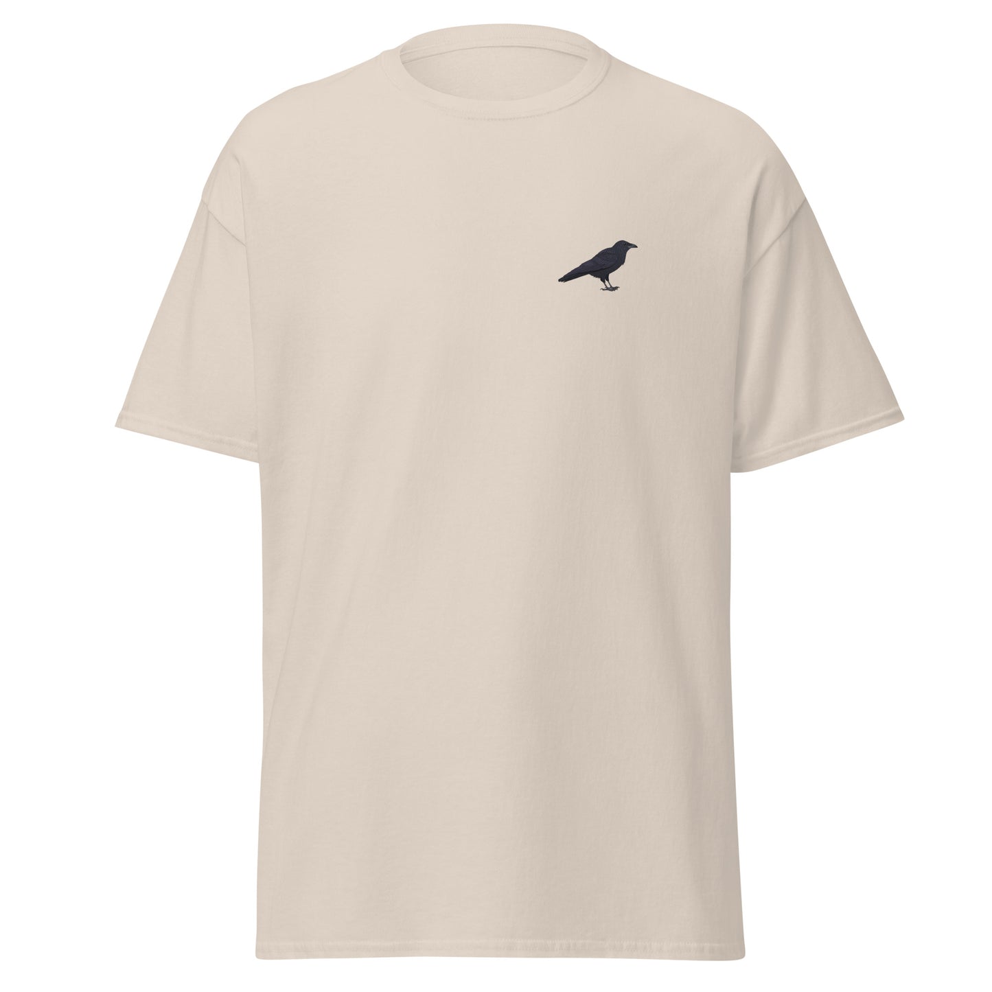 Raven unisex bird T-shirt in Natural