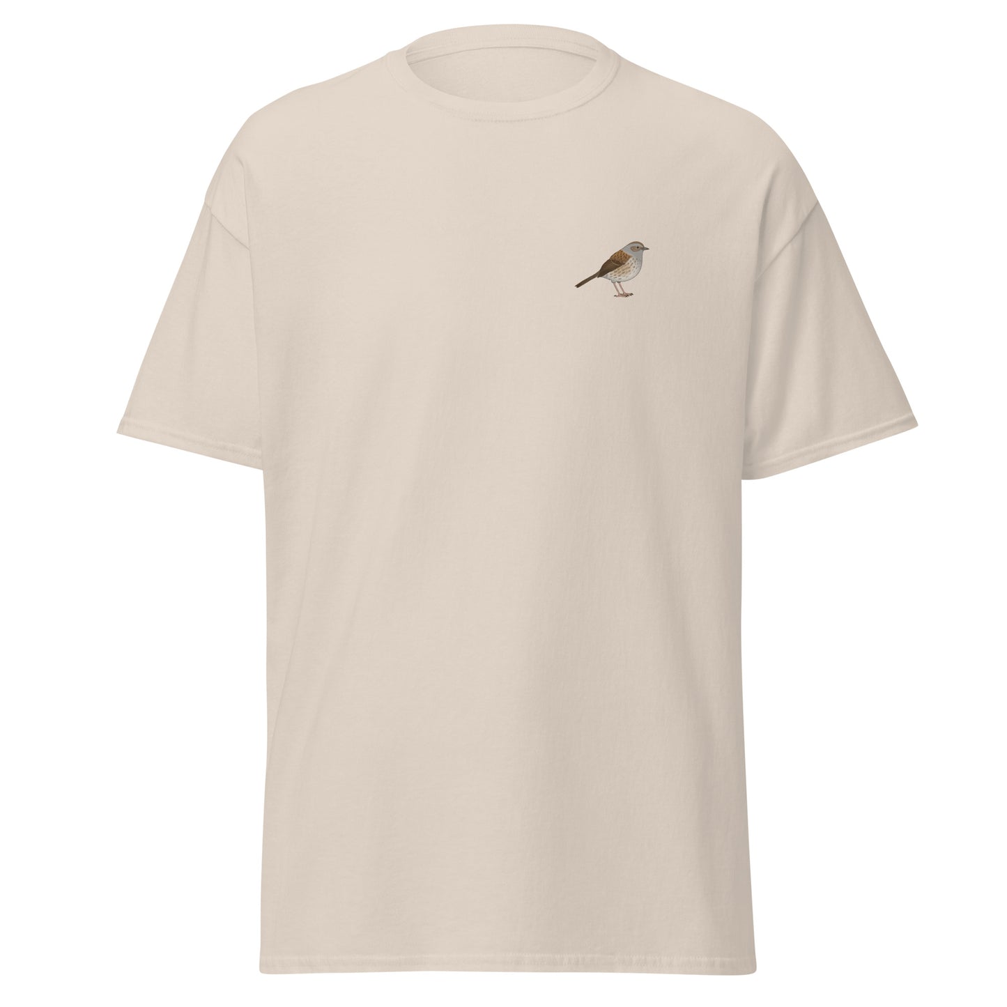 Dunnock unisex bird T-shirt in Natural