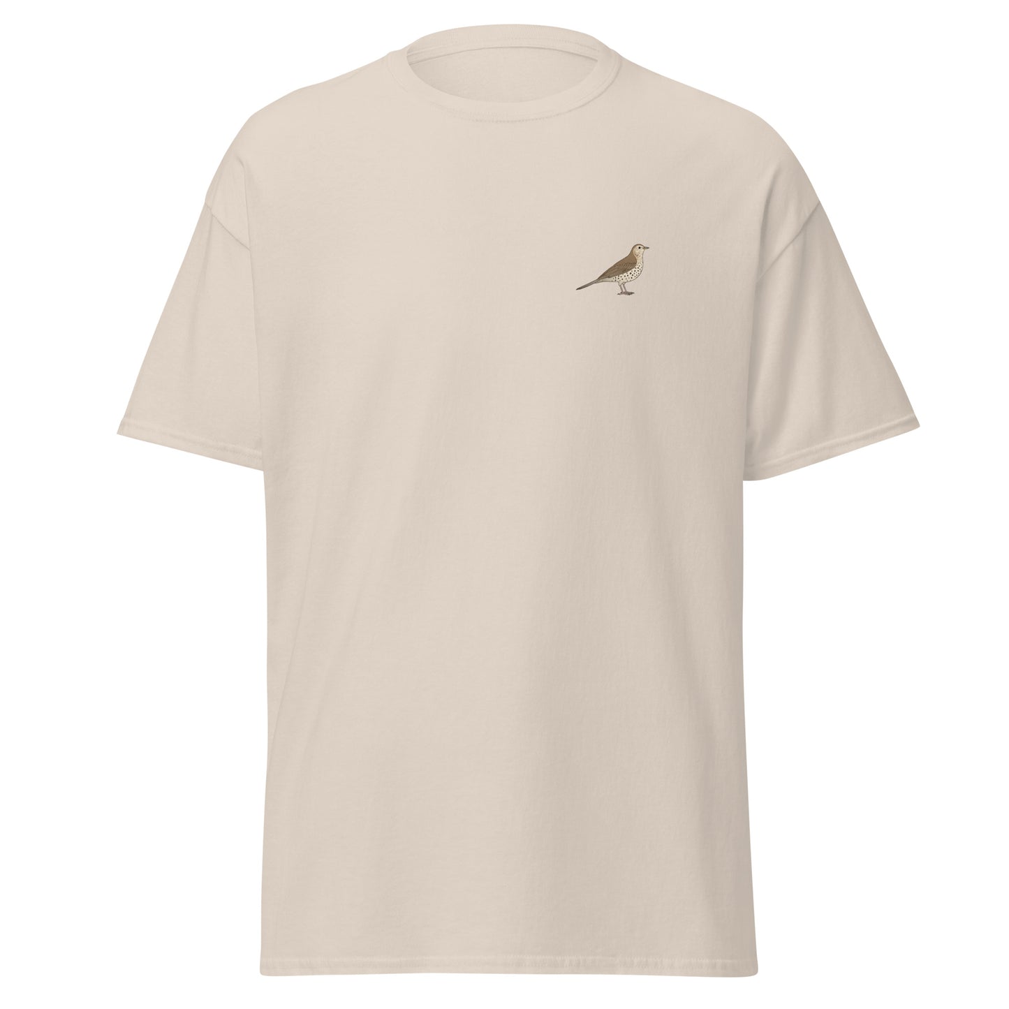 Mistle Thrush unisex bird T-shirt in Natural