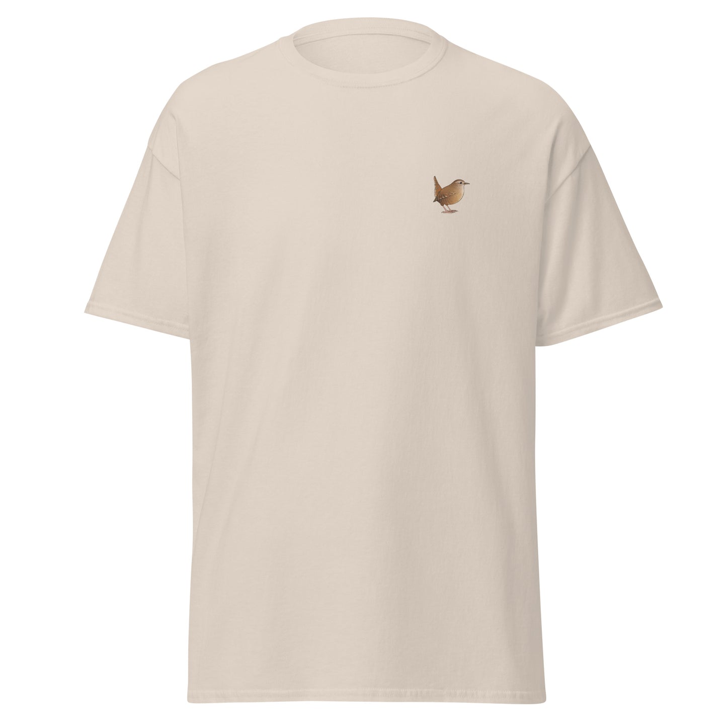 Wren unisex bird T-shirt in Natural