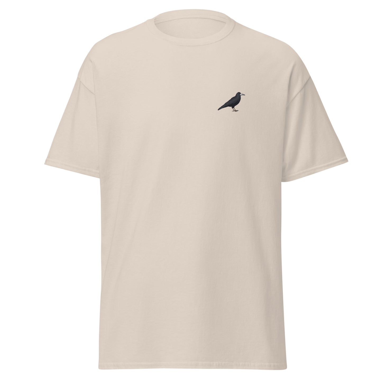 Rook unisex bird T-shirt in Natural