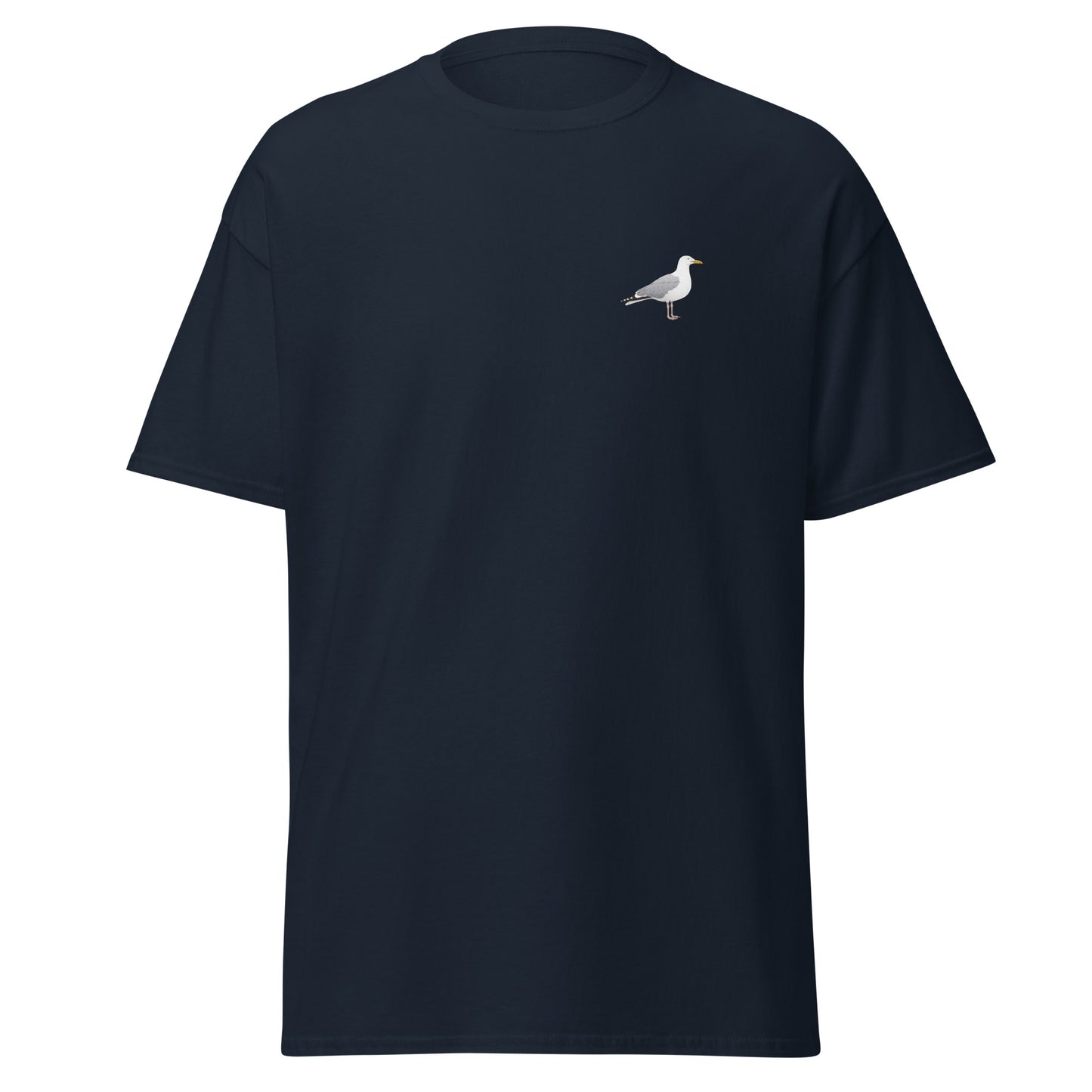 Herring Gull unisex bird T-shirt in Navy