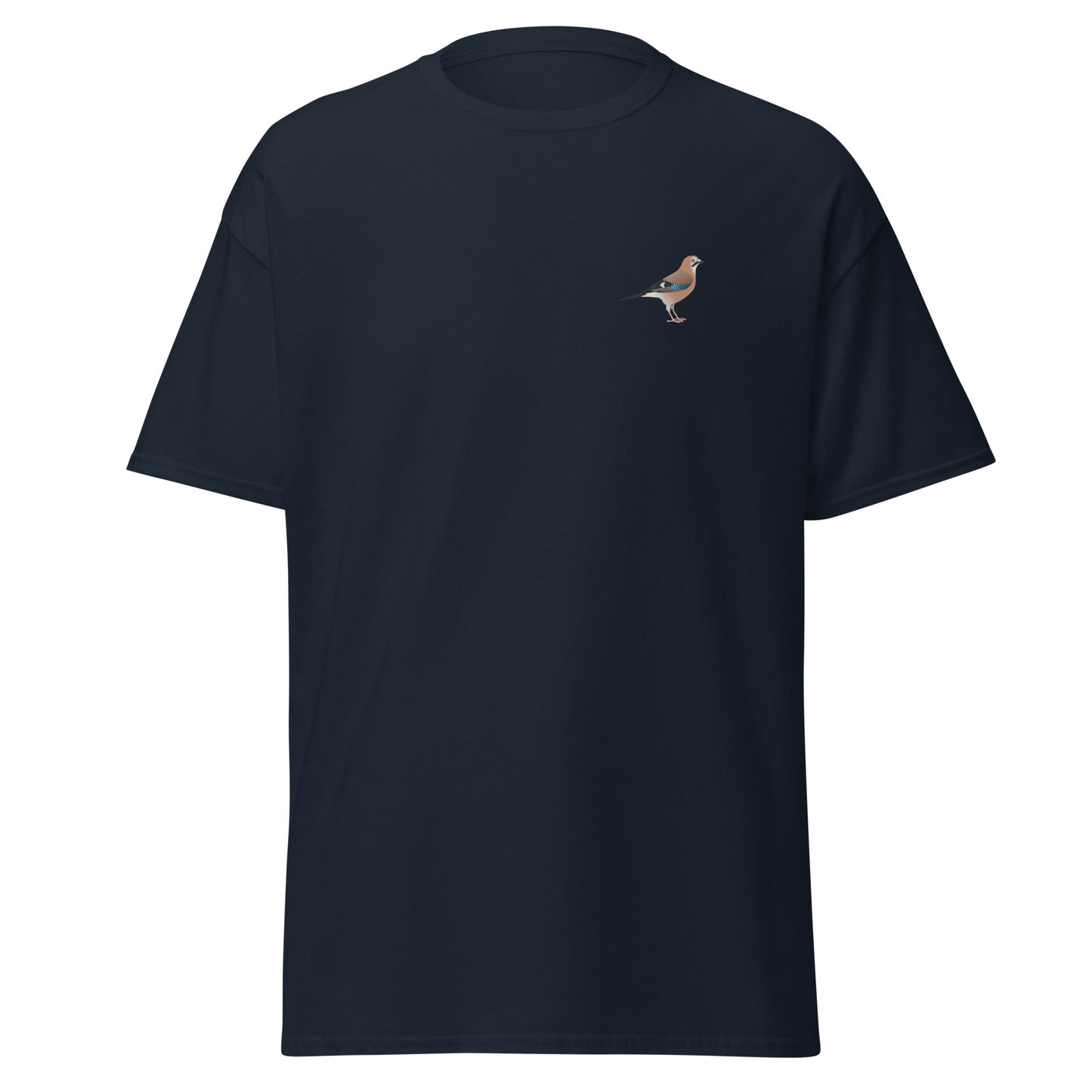 Jay unisex bird T-shirt in Navy