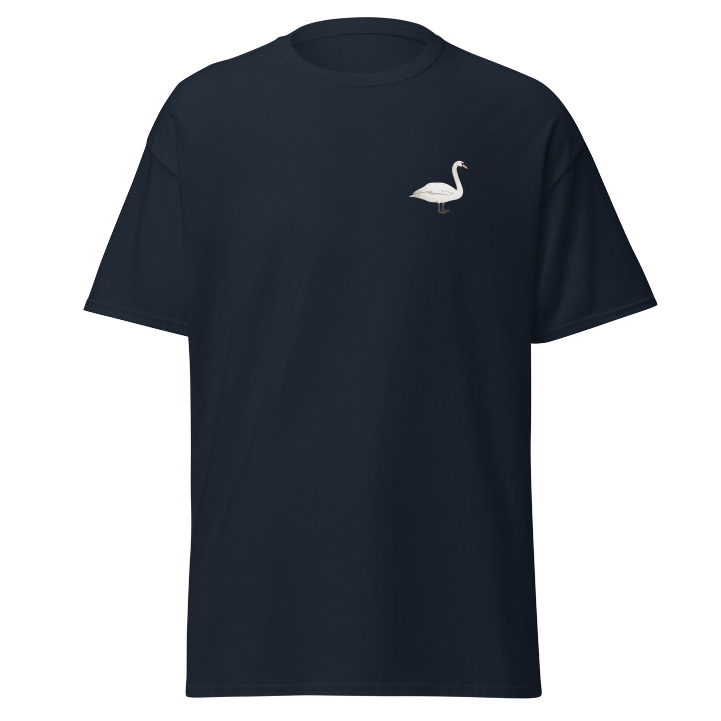 Mute Swan unisex bird T-shirt in Navy