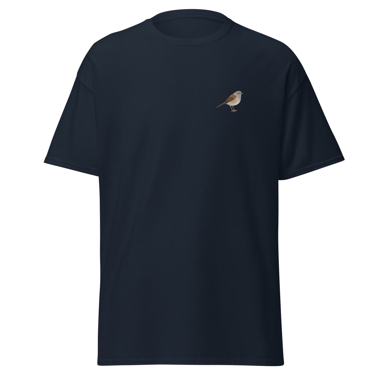 Dunnock unisex bird T-shirt in Navy