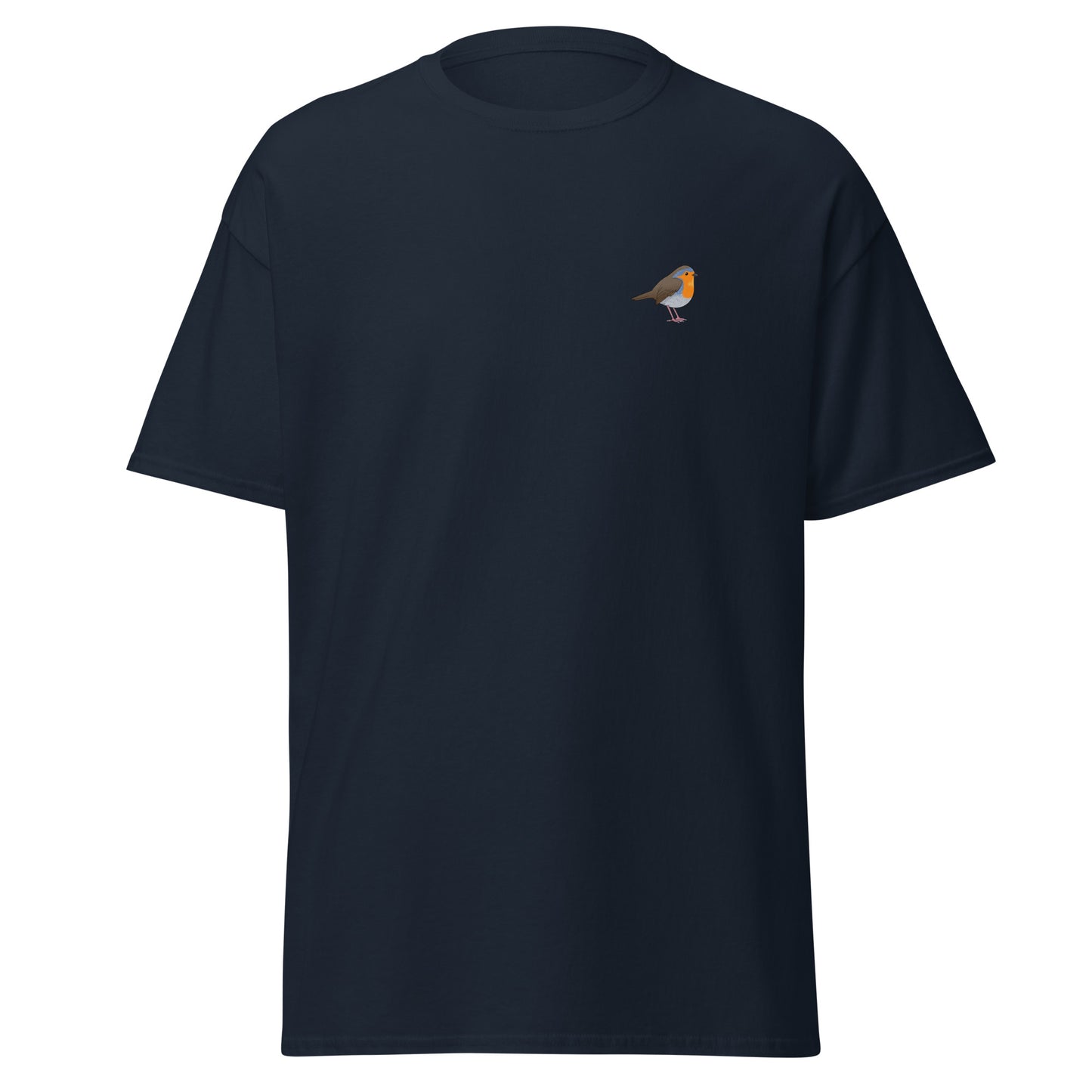Robin unisex bird T-shirt in Navy