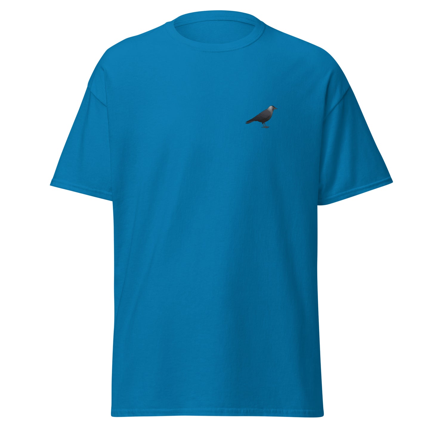 Jackdaw unisex bird T-shirt in Sapphire