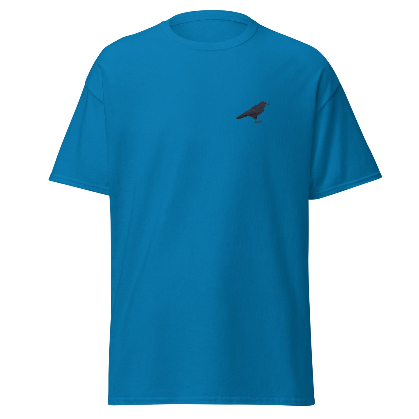 Raven unisex bird T-shirt in Sapphire