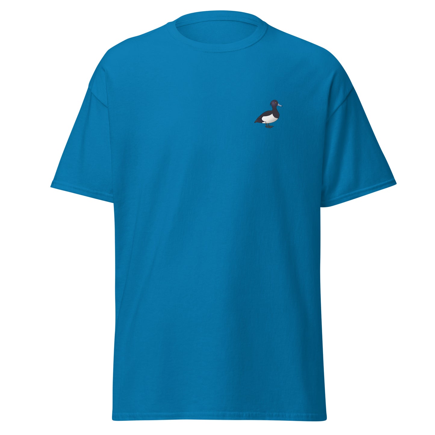 Tufted Duck unisex bird T-shirt in Sapphire