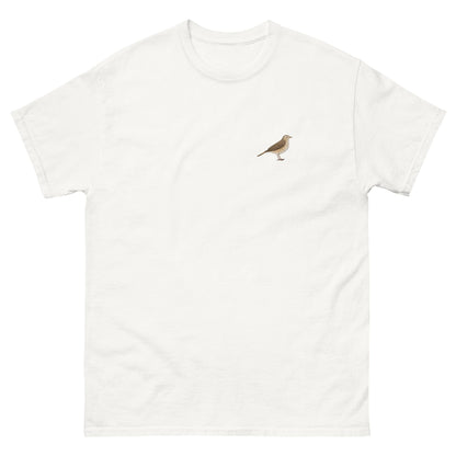 Song Thrush unisex bird T-shirt in White