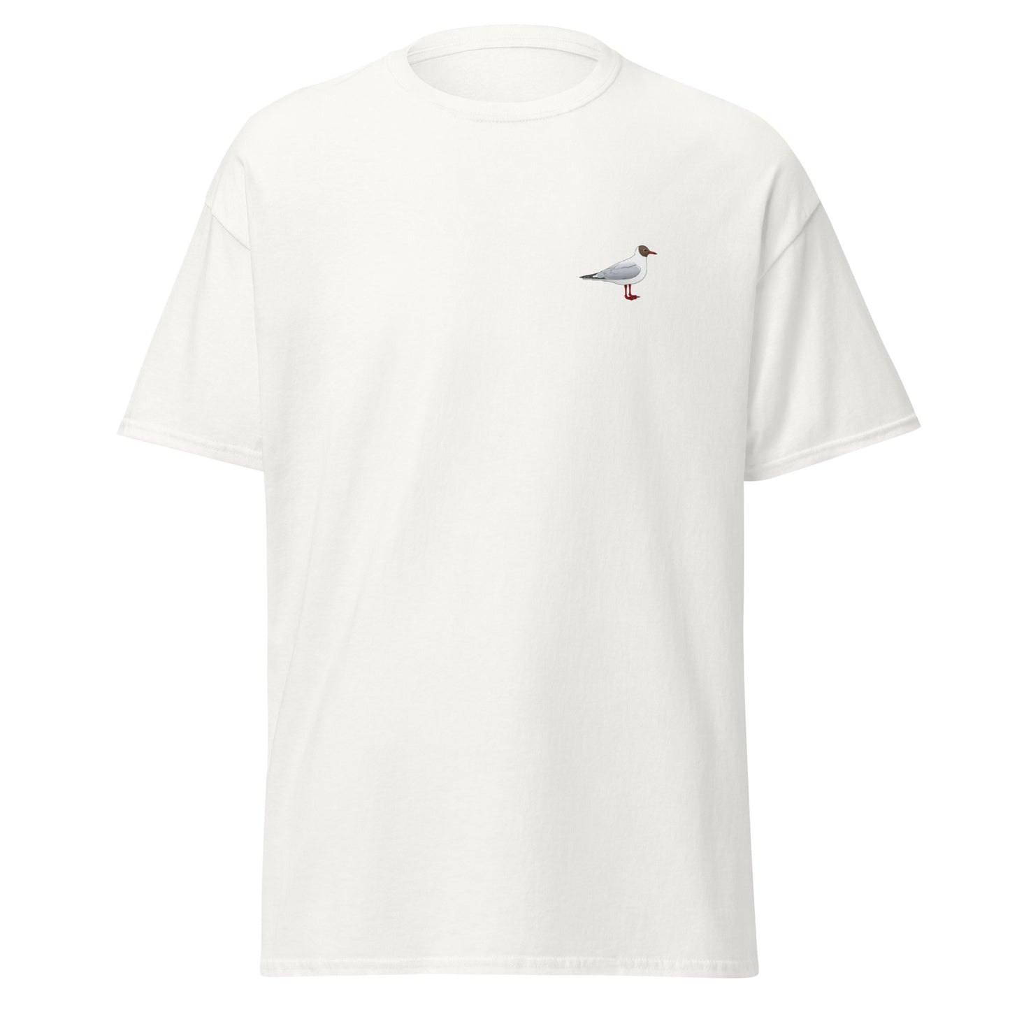 Black-headed Gull unisex bird T-shirt in White