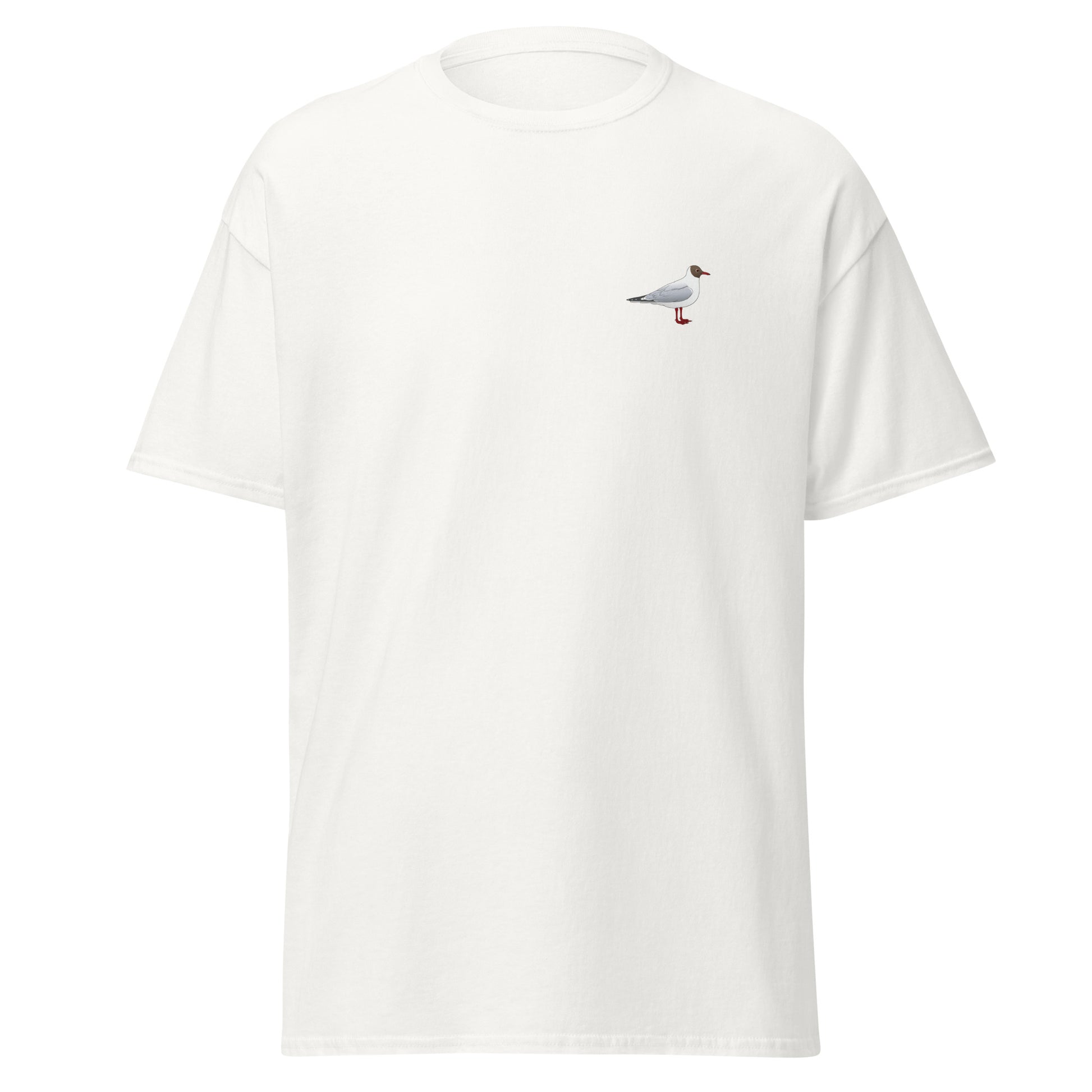 Black-headed Gull unisex bird T-shirt in White