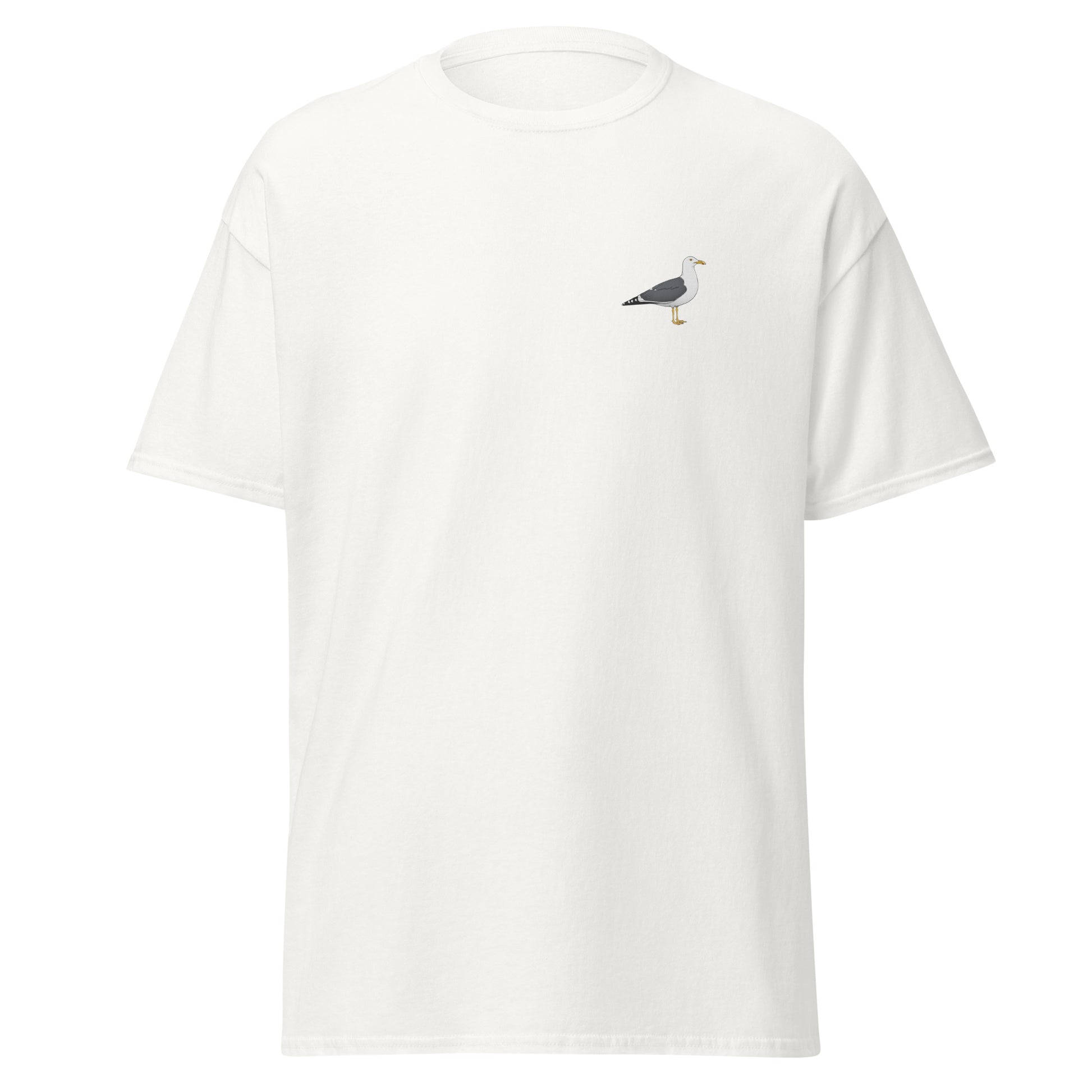 Lesser Black-backed Gull unisex bird T-shirt in White