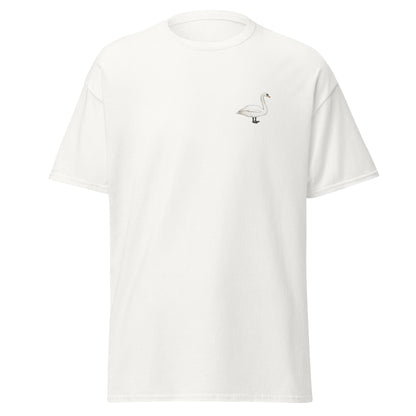 Mute Swan unisex bird T-shirt in White