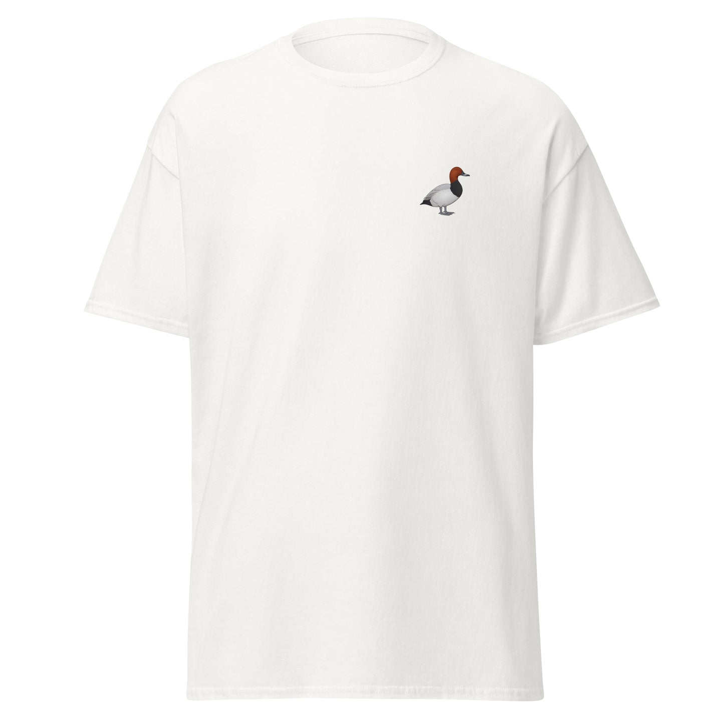 Pochard unisex bird T-shirt in White