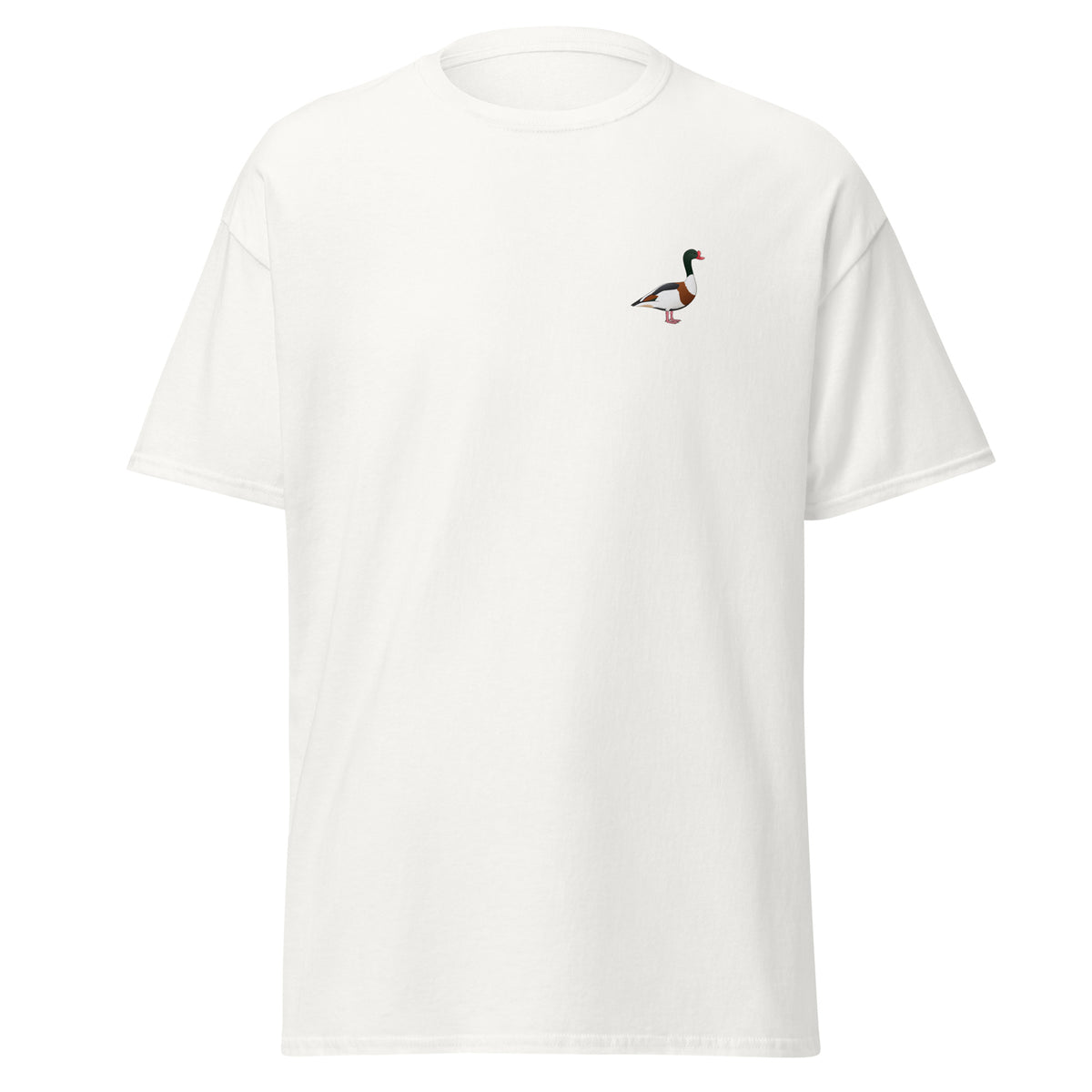 Shelduck unisex bird T-shirt in White