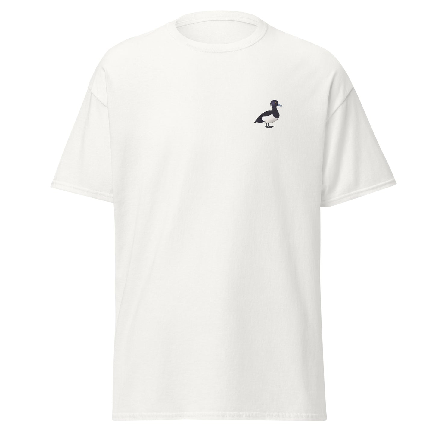 Tufted Duck unisex bird T-shirt in White