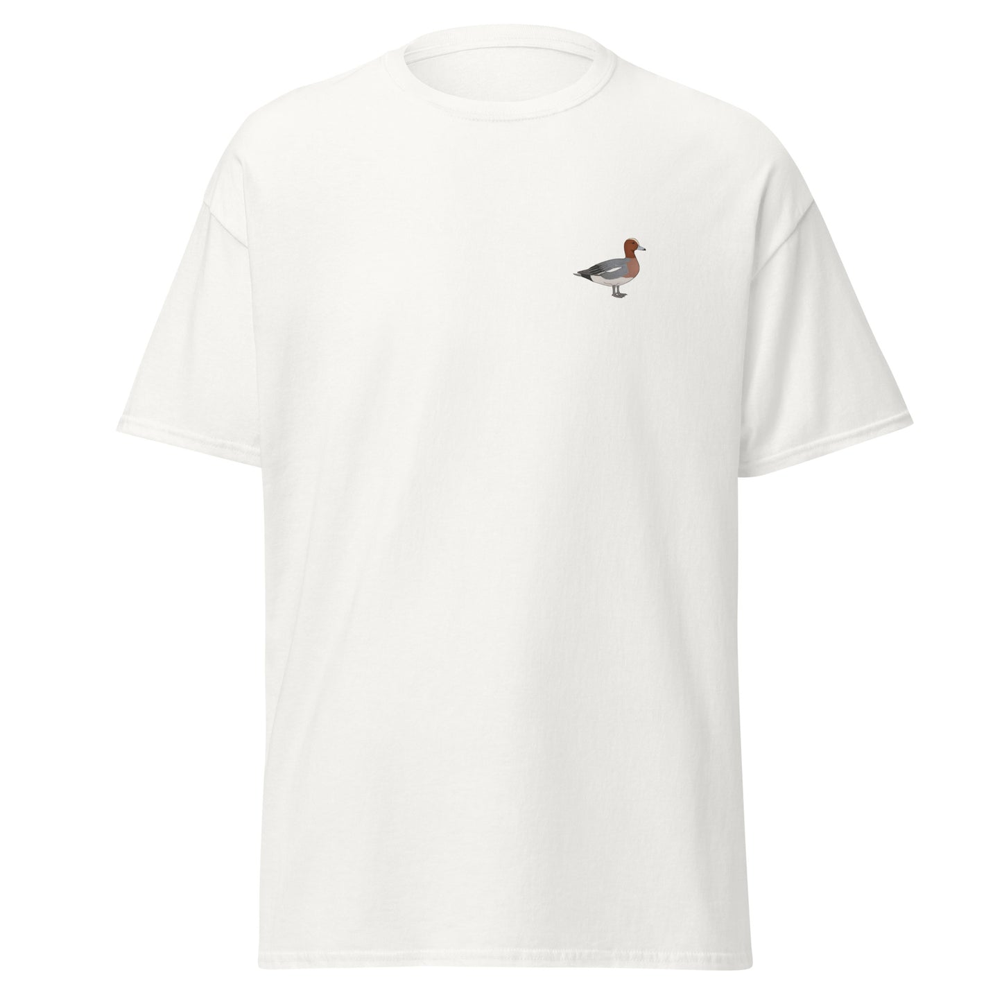 Wigeon unisex bird T-shirt in White