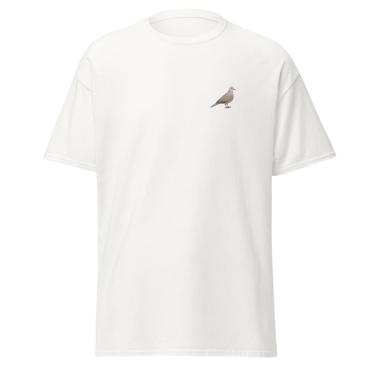 Collared Dove unisex bird T-shirt in White