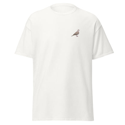 Collared Dove unisex bird T-shirt in White