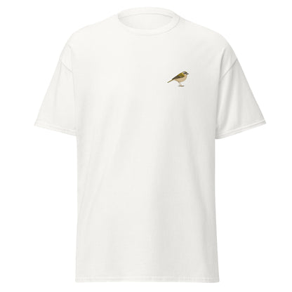 Firecrest unisex bird T-shirt in White