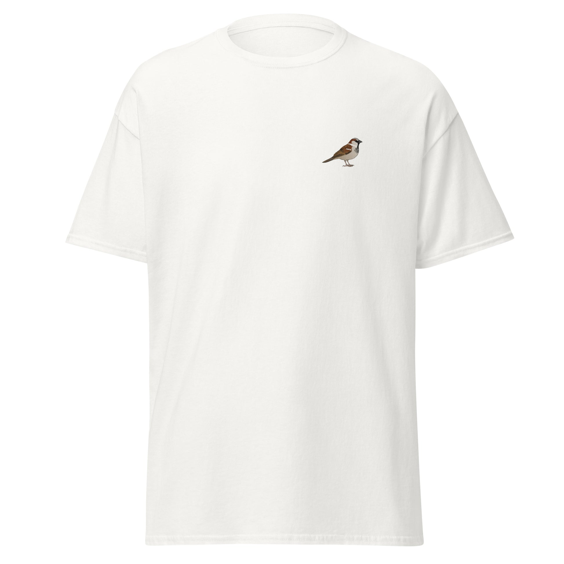 House Sparrow unisex bird T-shirt in White