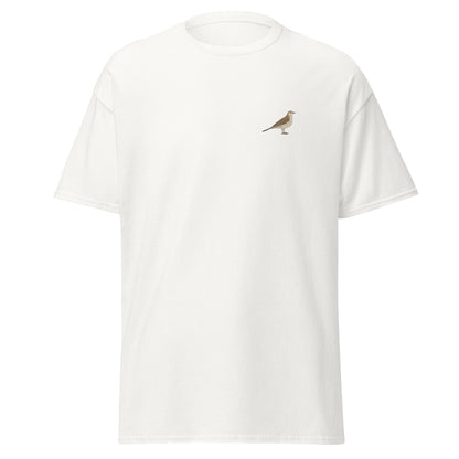 Mistle Thrush unisex bird T-shirt in White