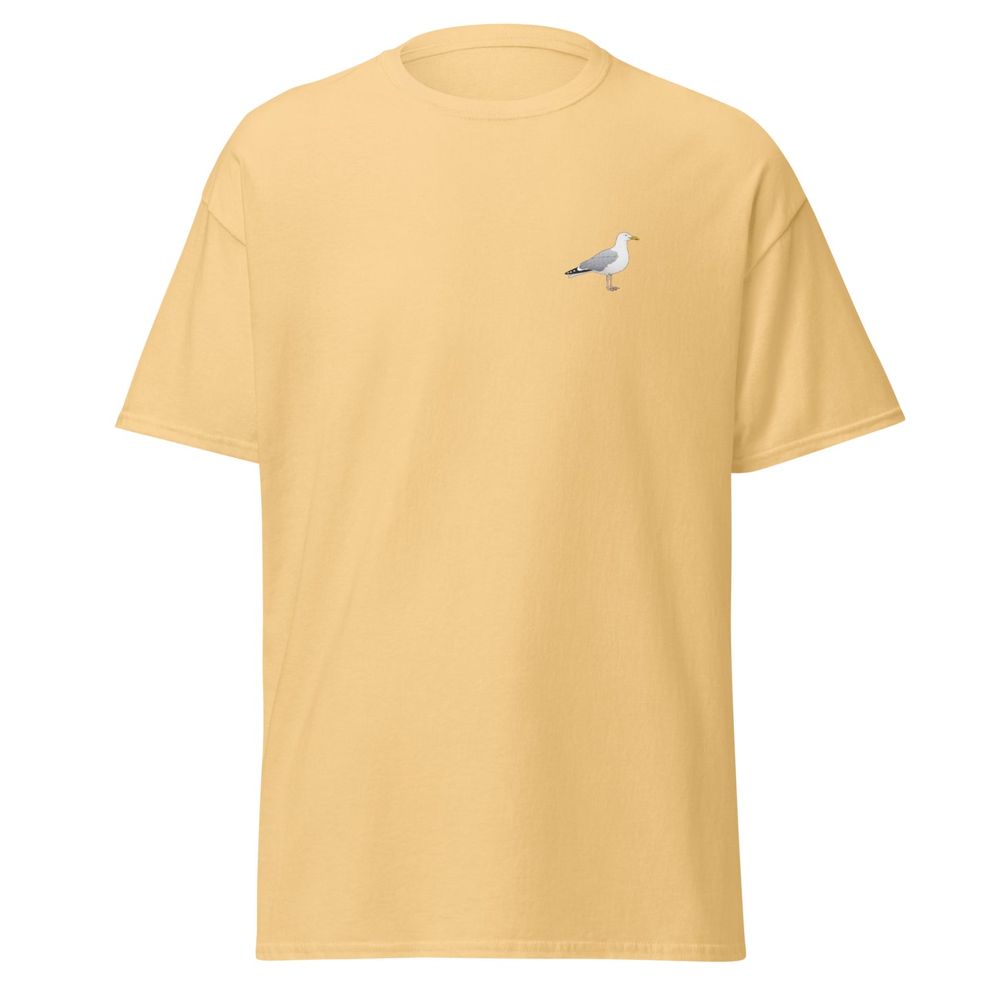 Herring Gull unisex bird T-shirt in Yellow Haze