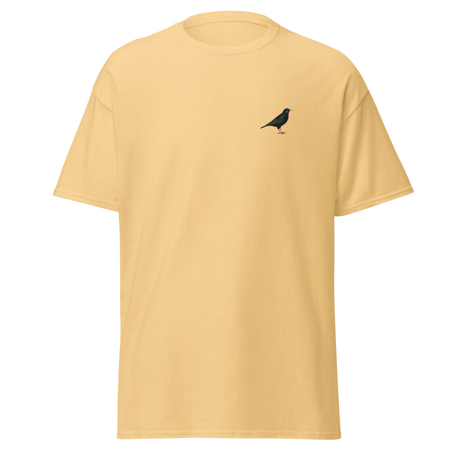 Starling unisex bird T-shirt in Yellow Haze