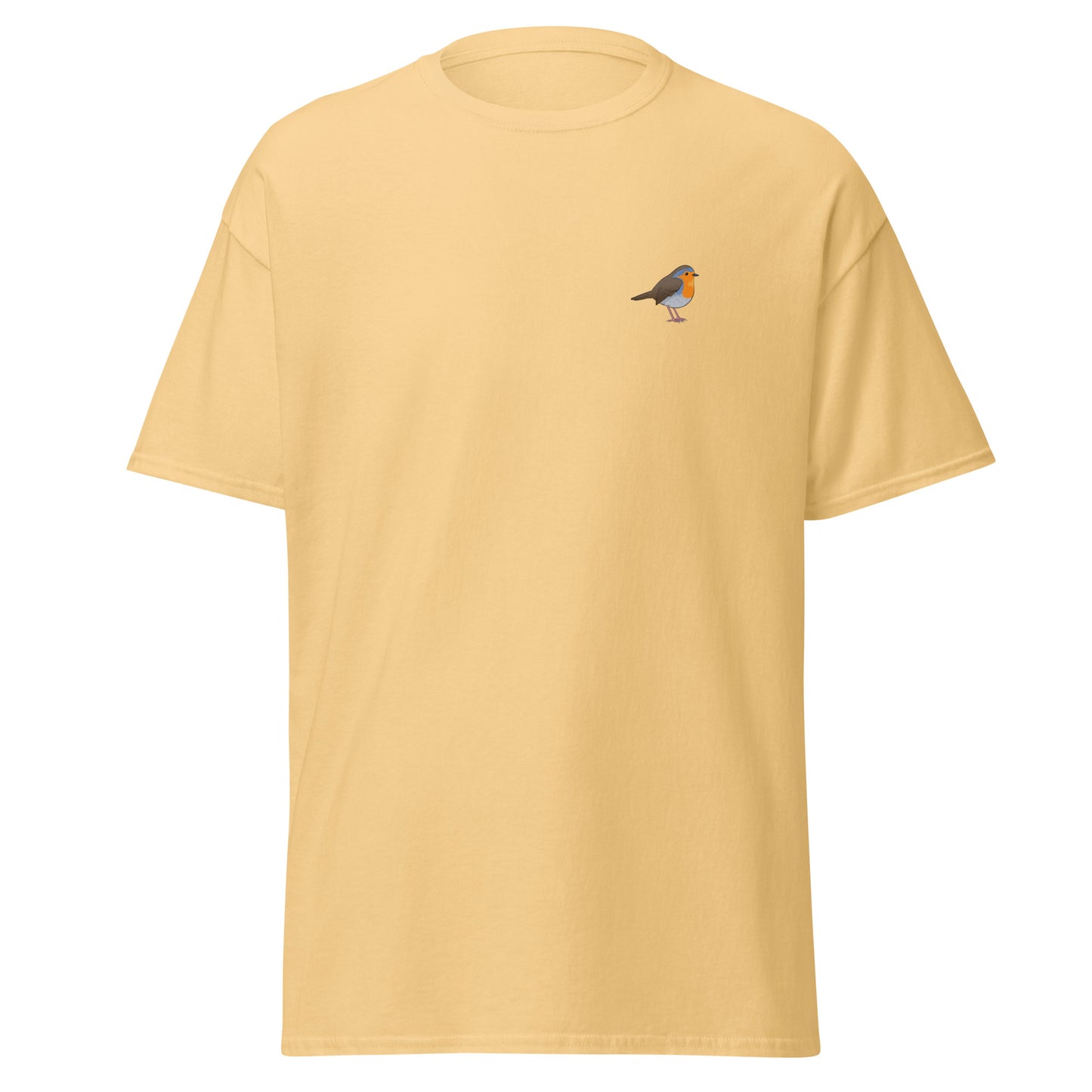 Robin unisex bird T-shirt in Yellow Haze