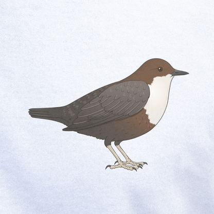 Birdex close-up mockup - White-throated Dipper Unisex T-shirt