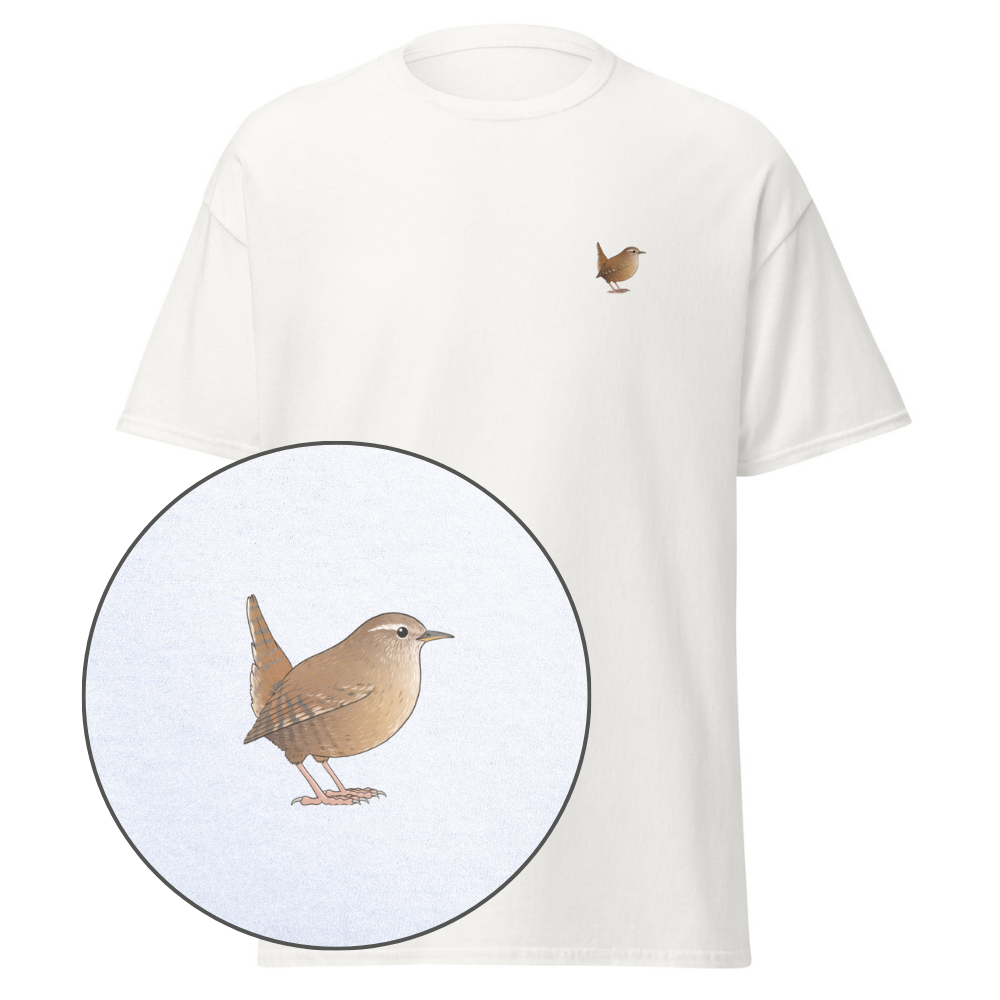 Birdex white default mockup - Wren Unisex Tee